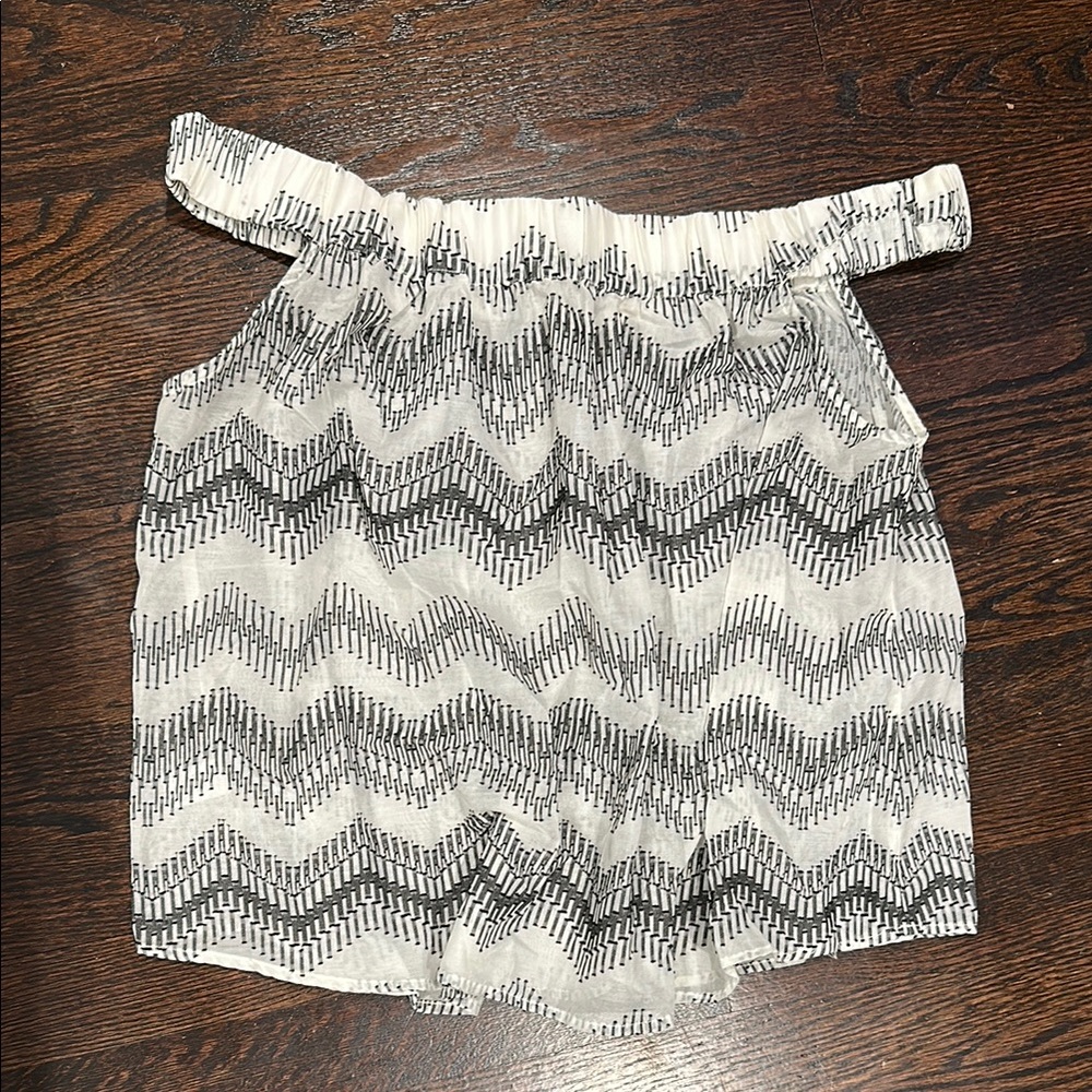Lou & Grey Black and White Zigzag Top